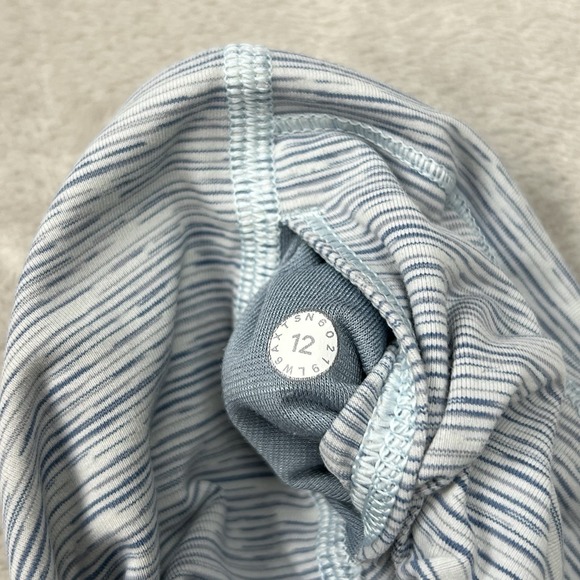 Lululemon‎ Wunder Under Crop Leggings Striped Women's Size 12 - Picture 3 of 6